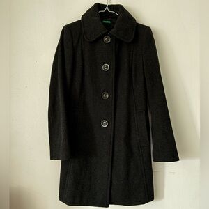 United Colors Of Benetton Black Pea Coat